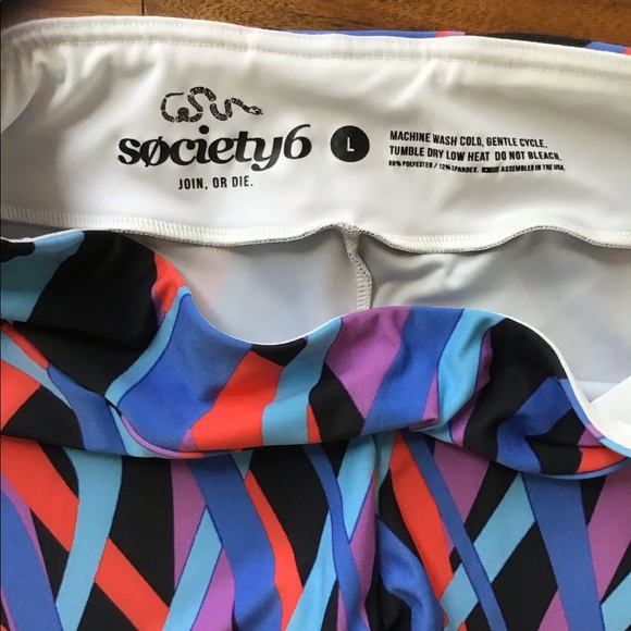 Blue swirl leggings L - Picture 2 of 2